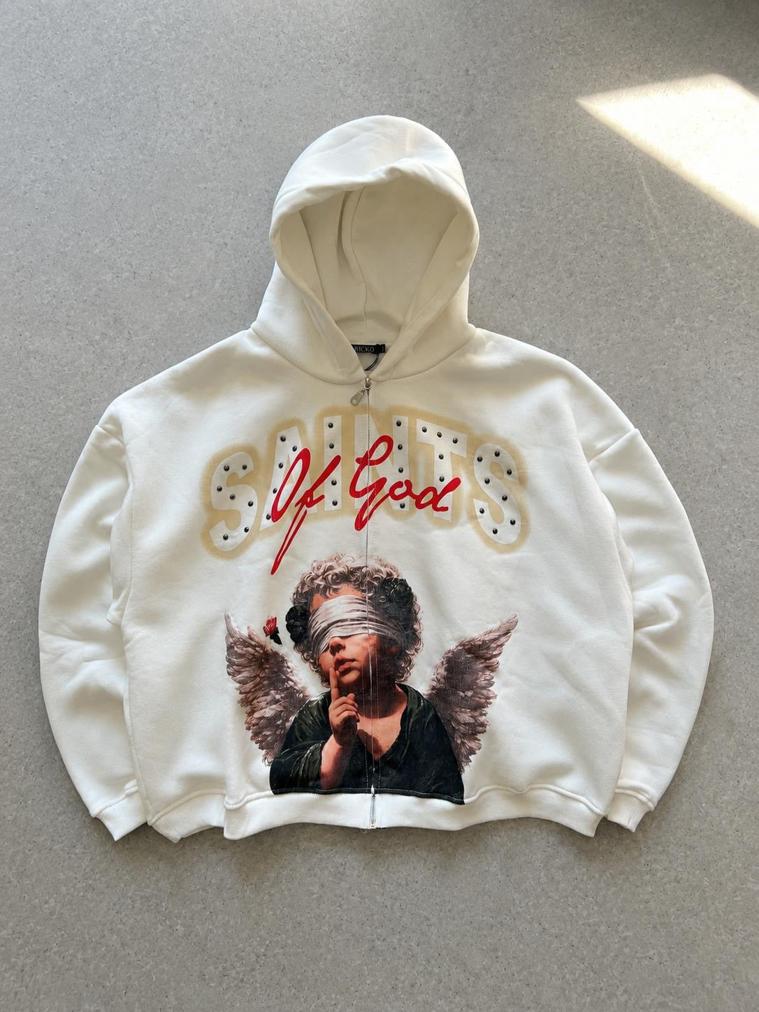 Felpa zip Saints of God panna