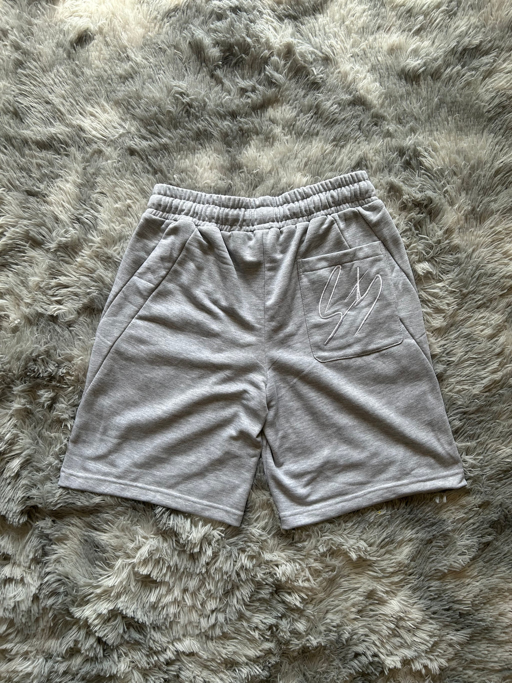 Shorts fit wide grigio chiaro