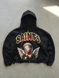 Felpa zip Saints of God nera