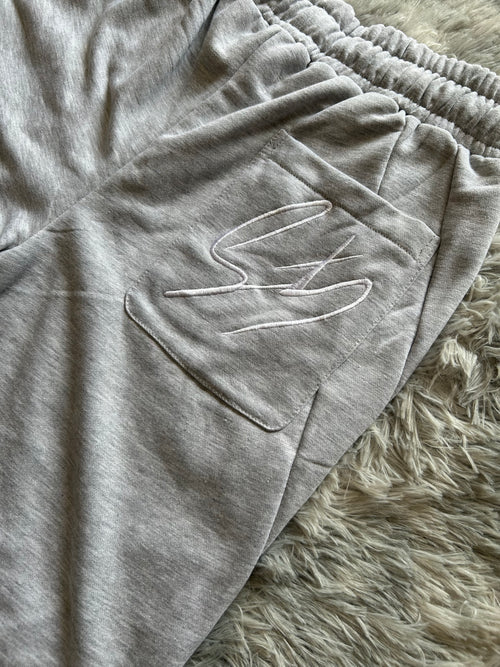 Shorts fit wide grigio chiaro