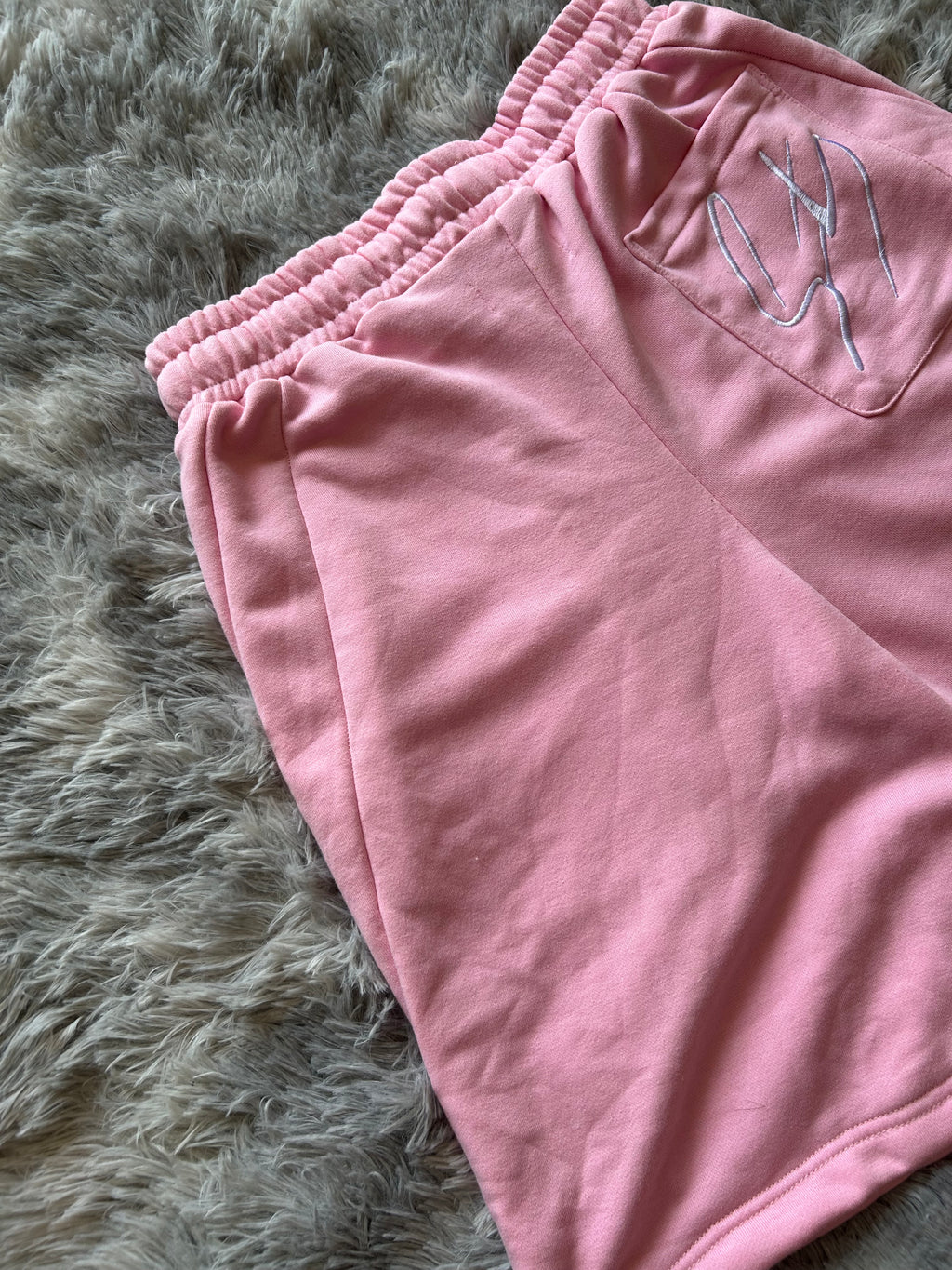 Shorts fit wide rosa pastello
