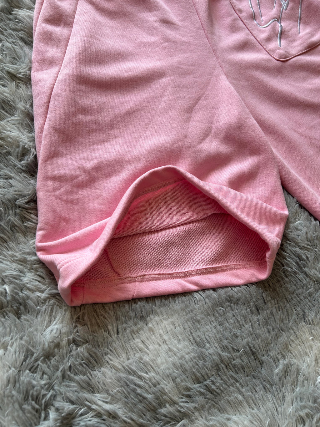 Shorts fit wide rosa pastello