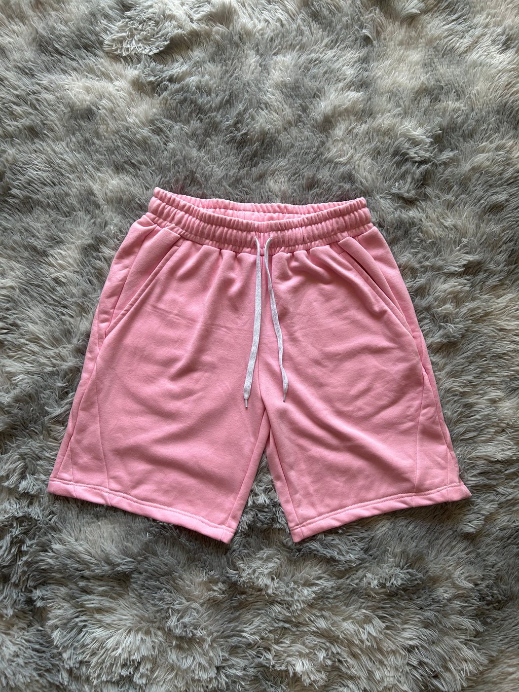 Shorts fit wide rosa pastello