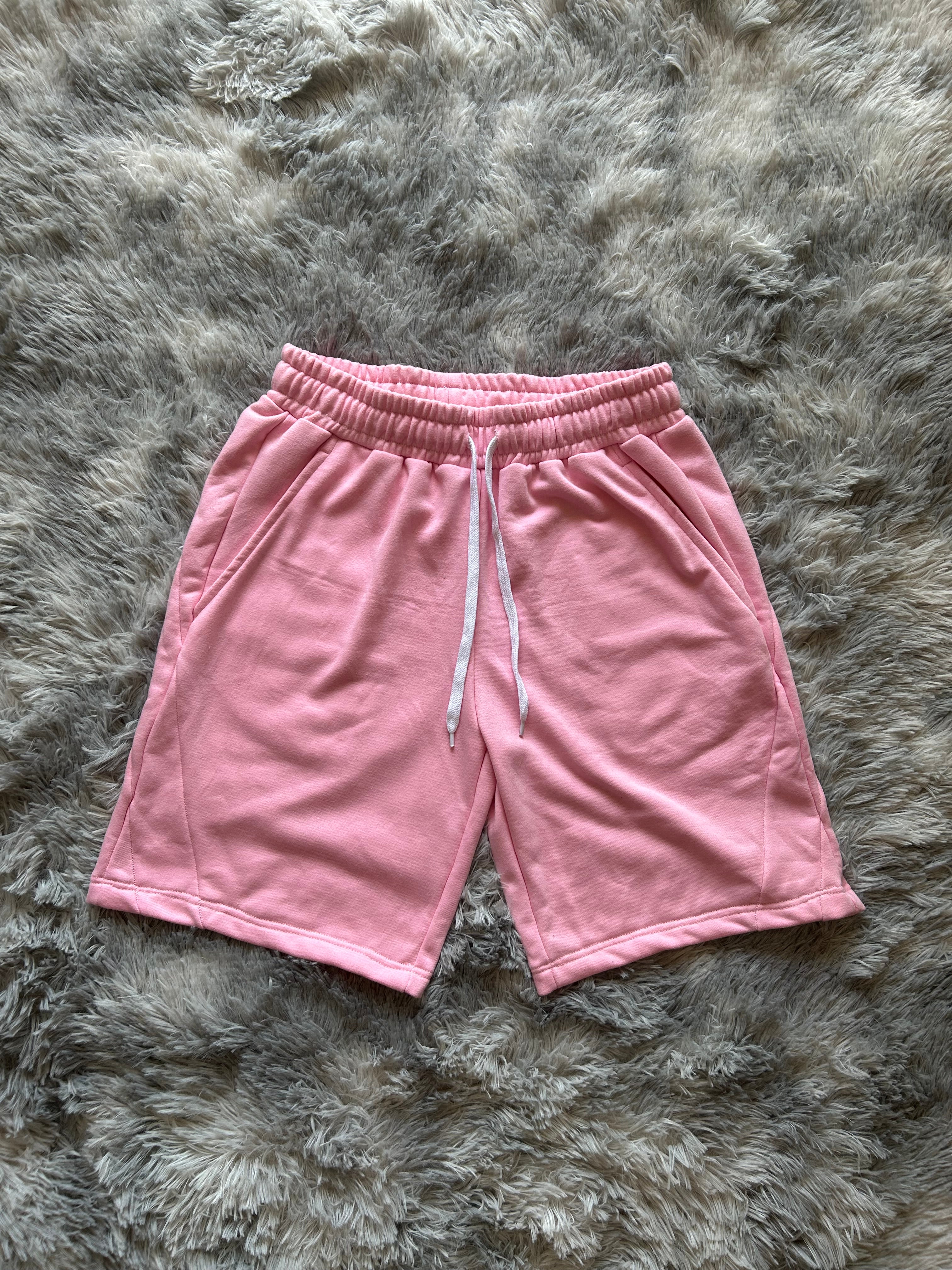 Shorts fit wide rosa pastello