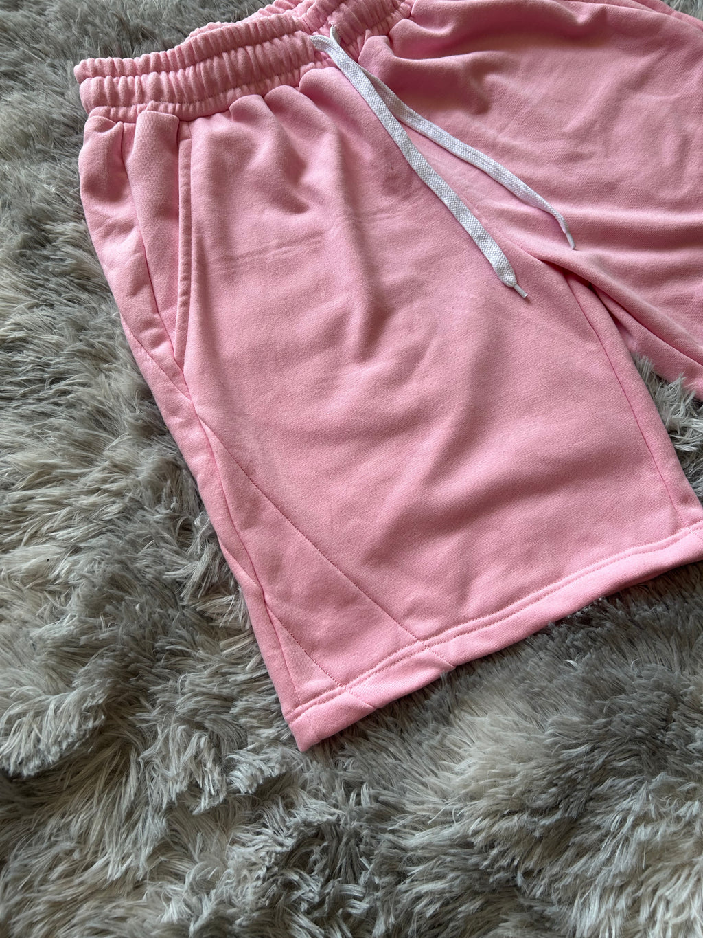 Shorts fit wide rosa pastello